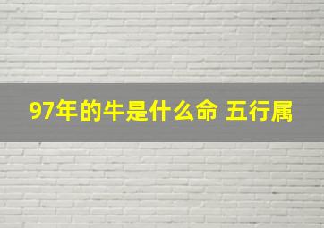 97年的牛是什么命 五行属